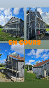 Photo de galerie - Chantier en cours isolation par l’extérieur 