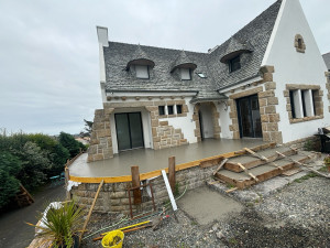 Photo de galerie - Réalisation d’une dalle en béton de 40 m2