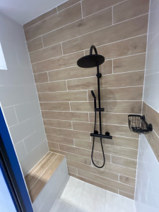 Photo de galerie - Réalisation douche italienne avec assise 
