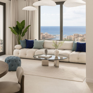 Photo de galerie - Appartement contemporain avec vue panoramique sur la Méditerranée
