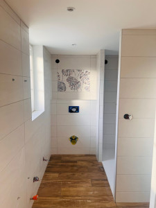 Photo de galerie - Pose carrelage salle de bain et Wc 