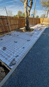 Photo de galerie - Préparation pour un béton balayé