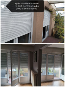 Photo de galerie - Après modification volet roulant manuel à électrique radio télécommande. 