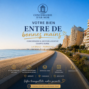 Photo de galerie - Vous louez à La Baule ou Pornichet ?   Avec ou sans gestion complète, je vous accompagne selon vos besoins :  Ménage entre chaque location, Gestion des séjours, Organisation simplifiée  Gagnez du temps, sans contrainte.