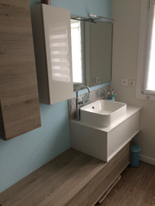 Photo de galerie - Pose de meubles, de salle de bain, plus lavabo et robinetterie