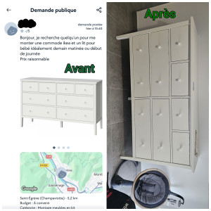 Photo de galerie - Montage d’une commode ikea
