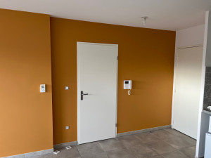 Photo de galerie - Remise en état du mur et mise en peinture couleur