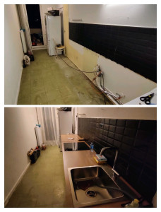 Photo de galerie - Cuisine équipée dépose et installation d'une nouvelle 