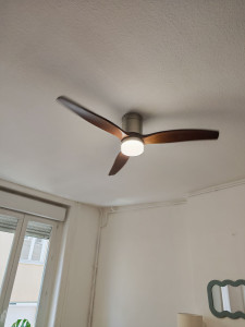 Photo de galerie - Ventilateur/plafonnier fonction hiver/été variable avec wifi 