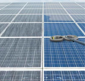 Photo de galerie - Nettoyage panneaux solaires 