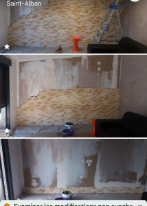 Photo de galerie - Pose de parement 