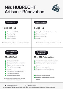 Photo de galerie - Prestations & Forfaits