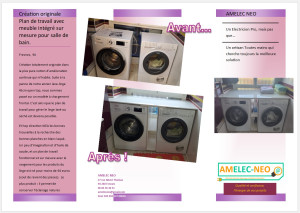 Photo de galerie - Création originale Plan de travail salle de bain sur mesure