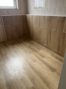 Photo de galerie - Sol pvc clipsable salle de bain