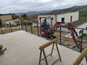 Photo de galerie - Pose de garde corps en aluminium 
