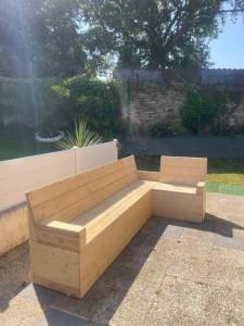 Photo de galerie - Fabrication banquette d’angle 