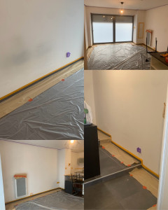 Photo de galerie - Peinture d’un studio mur et plafond 