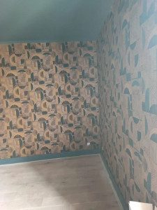 Photo de galerie - Pose de la tapisserie 