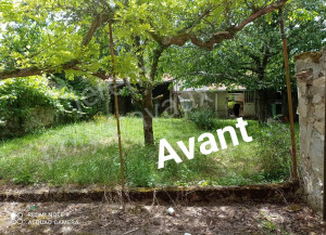 Photo de galerie - Terrain à débarrasser envahi de mauvaises herbes avec nettoyage des murs et garages à l'arrière du terrain 