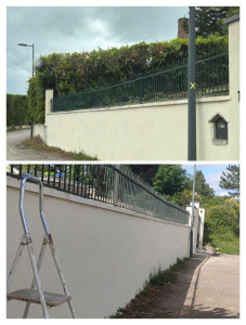 Photo de galerie - Changement peinture sur clôture 