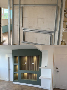 Photo de galerie - Création décor murale  TV.