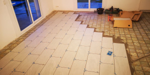 Photo de galerie - Pose carrelage sur ancien 