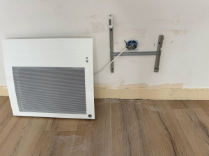 Photo de galerie - Installation radiateur électrique.