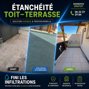 Photo de galerie - Étanchéité toit terrasse