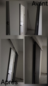 Photo de galerie - Installation porte coulissante 