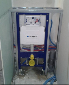 Photo de galerie - Installation wc bâti support 