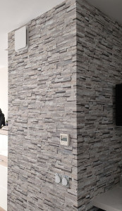 Photo de galerie - Tapisserie sur placard technique