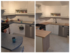 Photo de galerie - Remplacement d'un ancien plan de travail 