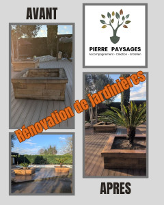 Photo de galerie - Rénovation d'une jardinière qui avait mal vieillie ;).