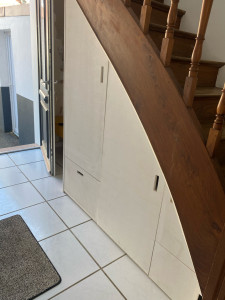 Photo de galerie - Meuble sous escalier sur mesures 