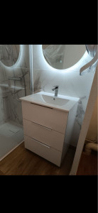 Photo de galerie - Installation meuble lavabo 