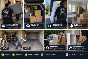 Photo de galerie - Aide à la manutention : port de meubles, cartons, chargement et déchargement. Travail sérieux, soigné et efficace
