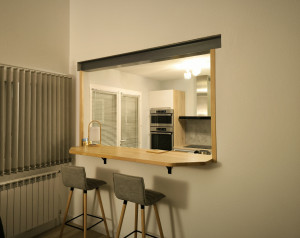 Photo de galerie - Création d'une ouverture passe-plat - Biarritz