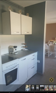 Photo de galerie - Finition des peinture pose des elements de cuisine