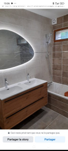 Photo de galerie - Réalisation d'une salle de bain partie de zéro