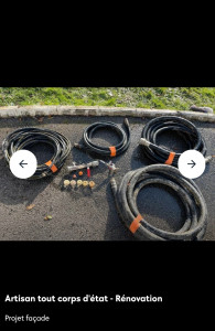 Photo de galerie - Tuyau et machine professionnel (50 m)  a projeter. 