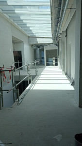Photo de galerie - Finition avant peinture sur plaques de placo.
