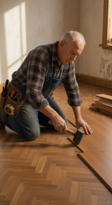 Photo de galerie - Pose parquet 