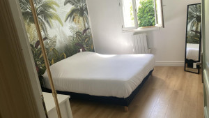 Photo de galerie - 	•	Lit préparé avec linge propre, bien aligné