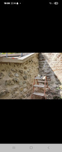 Photo de galerie - Montage mur en pierre ravalement