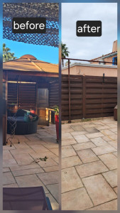 Photo de galerie - Démontage et debarrassage et mise en decheterie d'une structure de terrasse 