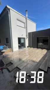 Photo de galerie - Terrasse en grès Céram 