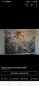 Photo de galerie - Panneau tapisserie ...poster imprimé ....ambiance jungle 
