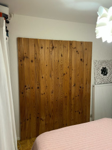 Photo de galerie - Tête de lit à la demande de la cliente, pour le coup extrêmement satisfaite !