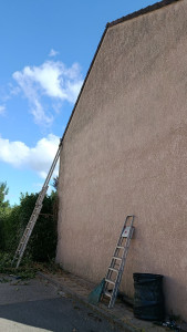 Photo de galerie - Après 

lieres enlevé, façade grattée et tuiles remises en place.