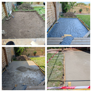 Photo de galerie - Création d’une terrasse en dalle béton, robuste, solide et durable 